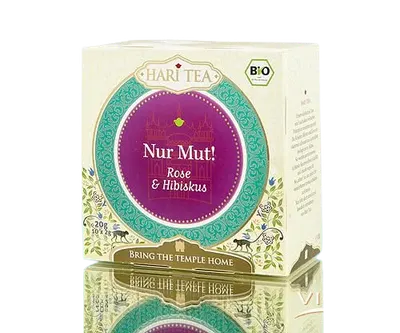 Ceai cu trandafiri si hibiscus bio Face the Moment, 10 plicuri, Hari Tea