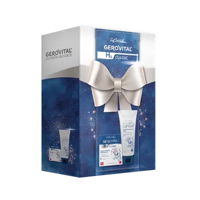 Pachet H3 Classic Crema intens hidratanta de zi 50ml + Crema regeneranta pentru maini 100ml, Gerovital