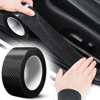 Set 2 x Folie de protectie carbon 3D, rola 5 M, Negru mat