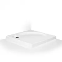 Cadita de dus patrata, din acril, alba, 80x80x6 cm, Roth Aloha Flat