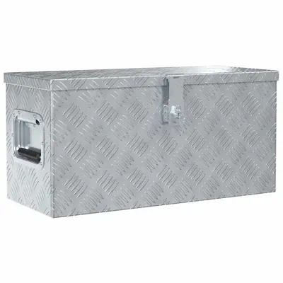 vidaXL Cutie din aluminiu, 61,5 x 26,5 x 30 cm, argintiu
