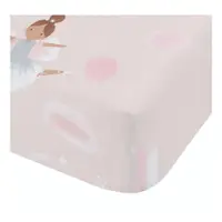 Cearceaf pentru copii roz pentru pătuț cu elastic 70x140 cm Dancing Fairies – Catherine Lansfield