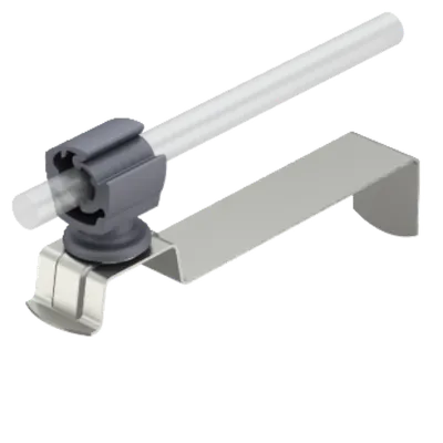 Roof conductor holder for tiled roofs, angled, Rd 8−10, A2 | Type 157 IK-VA