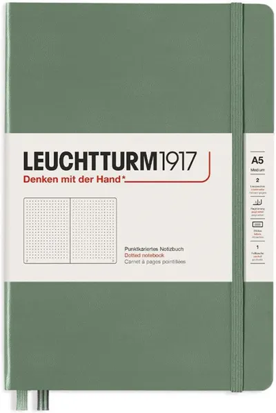 Agenda Leuchtturm1917 - Medium A5, pagini punctate, Olive
