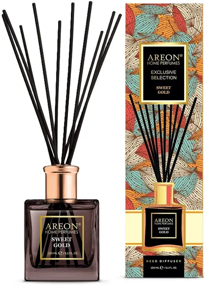 Bețișoare de tămâie Areon Exclusive - Sweet Gold, 150 ml
