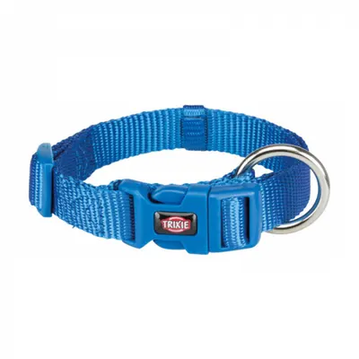 Zgarda pentru caini Premium Albastra S-M 30-45 cm 15 mm