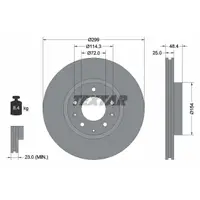 Disc frana TEXTAR 92180703