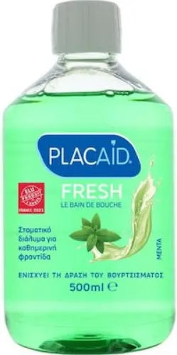 Placaid Apă de gură zilnică Fresh, cu aromă de mentă, 500 ml