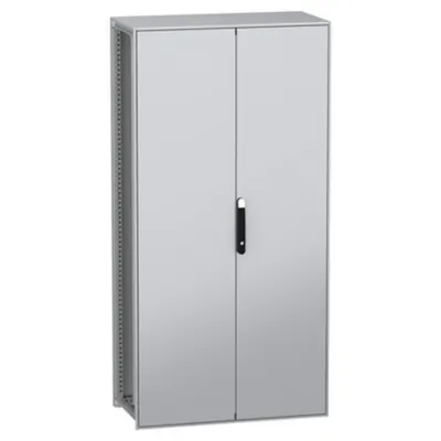 Dulap modular, cu montaj pe pardoseala, PanelSeT SFN, din otel decarbonizat(verde), 2000x1000x500mm, IP55, cu placa de montaj, 2 usi