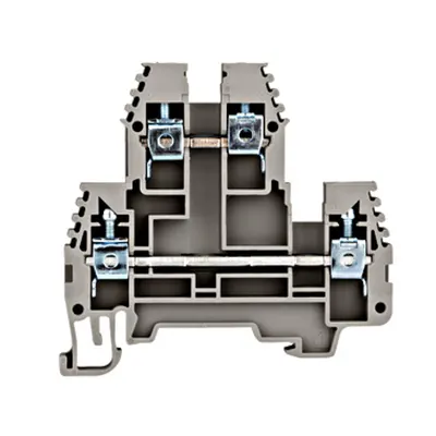 Clemă dublu etajată, gri, tip PIK 4, 4 mm²