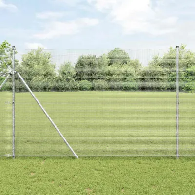 vidaXL Gard de Sârmă Sudată pentru Fixare în Pământ 10 x 1,5 m Plasă
