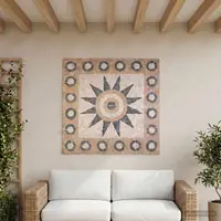vidaXL Plăci mozaic cu model floral Multicolour 120 x 120 cm Marmură