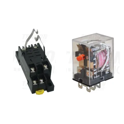 Pachet Releu Miniaturizat de Putere RL08-12DC 12V DC 10A cu Soclu RSPTF-08A