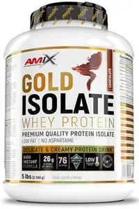 Gold Isolate Whey Protein, ciocolată, 2.28 kg, Amix