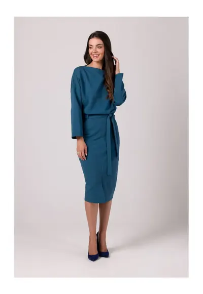 Rochie casual de dama Cadwahan B269 albastru marin - Albastru inchis