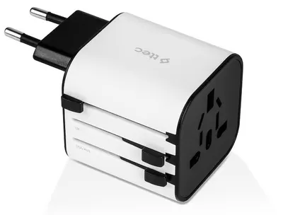 Adaptor universal ttec - internațional către UE, 220V, alb/negru
