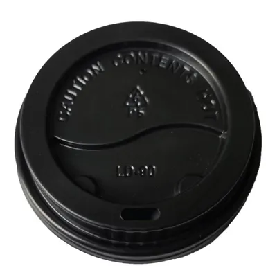 Capace pentru Pahare, 90 mm, din Plastic, Negre, 100 Bucati