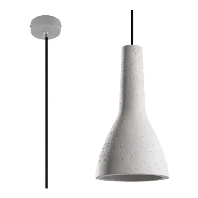 Lustră gri deschis cu abajur din beton ø 17 cm Mattia – Sollux