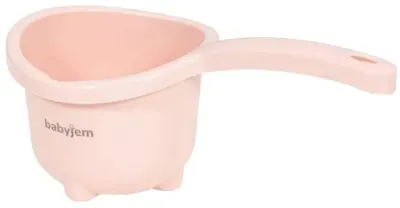 Cană pentru baie BabyJem - Elegant, 1.25 l, roz deschis