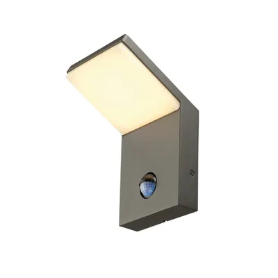 Corp iluminat de perete, aplica, ORDI lumina de perete exterior, cu LED-uri, 3000K, antracit, cu senzor