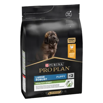 PURINA PRO PLAN PUPPY Healthy Start, Talie Mare Robustă, Pui, 3 kg