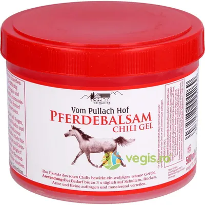 Gel Puterea Calului cu Ardei Iute 500ml