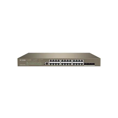 Switch Gigabit PoE cu 24 porturi IP-COM G5328XP-24-410W, 4 SFP, Layer 3, 410 W buget PoE, cu management