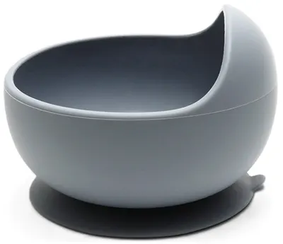 Bol din silicon cu vid Lorelli - Natural, Grey
