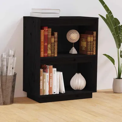 vidaXL Dulap consolă, negru, 60x34x75 cm, lemn masiv de pin