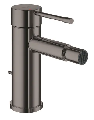 Baterie bideu Grohe Essence 24178A01, 3/8 inch, marimea S, aerator, cartus ceramic, ventil cu tija, lucios, Hard graphite