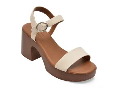 Sandale CALL IT SPRING albe, TALYA 102, din piele ecologica
