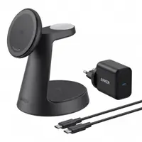 Incarcator Retea Wireless Anker MagGo 3in1, 15W, 1.67A, Negru B25M4G11