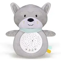Proiector muzical, Bebe Stars, Cu muzica si lumini, Proiectare cer instelat, Volum reglabil, Cu 10 cantece de leagan, Raccoon