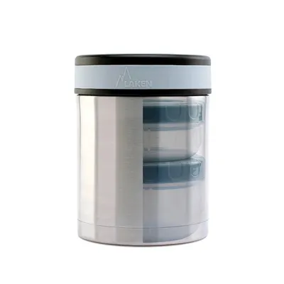 Termos alimente solide - Stainless Steel - Neoprene Cover - Gray, 1000 ml