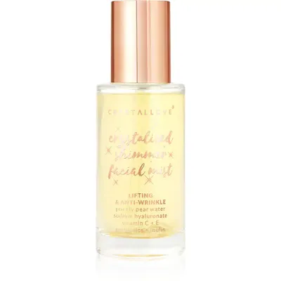Crystallove Clear Quartz Shimmer Facial Mist lotiune pentru fata pentru luminozitate si hidratare 100 ml