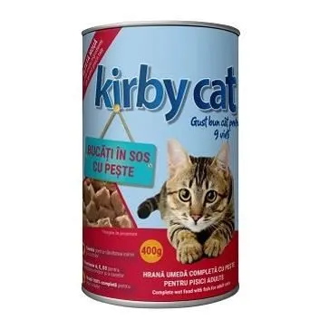 Hrana umeda pisici, Kirby Cat conserva cu somon, 415g 400g