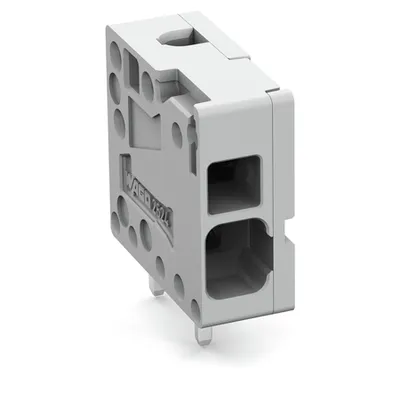 PCB terminal block; 4 mm²; Pin spacing 5 mm; 1-pole; Push-in CAGE CLAMP®; 4,00 mm²; gray