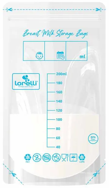 Saci pentru depozitarea laptelui matern Lorelli - 40 + 5 buc. cadou