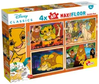 Puzzle cu două fețe Lisciani pentru colorat 4 х 48 piese- Regele Leu