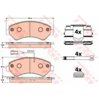 Set placute frana, frana disc TRW GDB2072