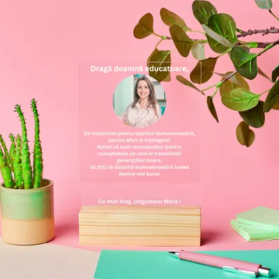 Placheta personalizata Doamna educatoare
