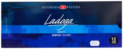 Vopsele acrilice Nevskaya Palitra Leningrad - Ladoga, 12 culori x 18 ml