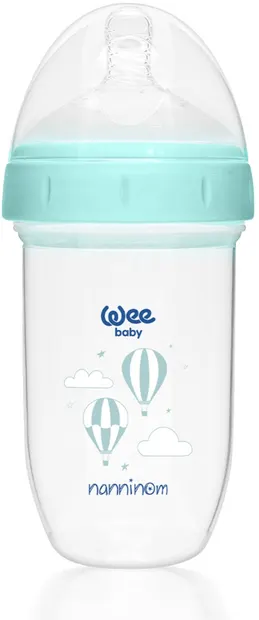 Sticlă anti-colici Wee Baby - Nanninom, 250 ml, albastru