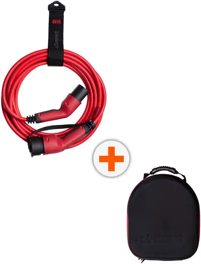 Kit Defa - eConnect, cablu de încărcare Red M3, T2, 3P, 32A/22kW + geantă de depozitare Premium Bag