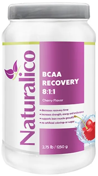 BCAA Recovery 8:1:1, cireașă, 1250 g, Naturalico