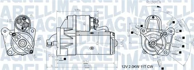 Electromotor (12v, 1,9kw) Potrivit Volvo S40 I, V40; Nissan Interstar, Primastar, Primera; Opel Movano A, Vivaro A; Renault Espace Iv, Grand Scenic Ii, Laguna I, Laguna Ii, Master Ii 1.9d 09.99