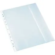 Folie de protectie Noki 4860, A4, portret, 130 microni, plastic, transparent, cu perforatii, cu clapa, set 25 buc