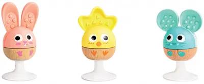 Set zornăitoare pentru bebeluși Hape International - Animale, 3 buc
