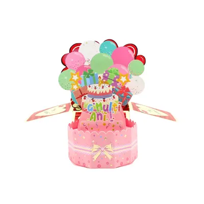 Decorațiune din hârtie Magic Pop-Ups La mulți ani