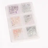 Set Accesorii Nail Art cu Fulgii și Steluțe Holografice